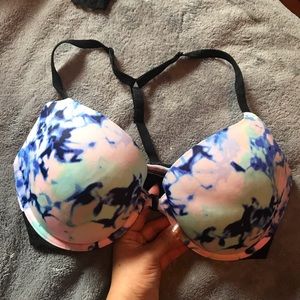 Pink VS front clasp padded bra